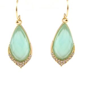 Green Delicate Earrings by Marcia Moran